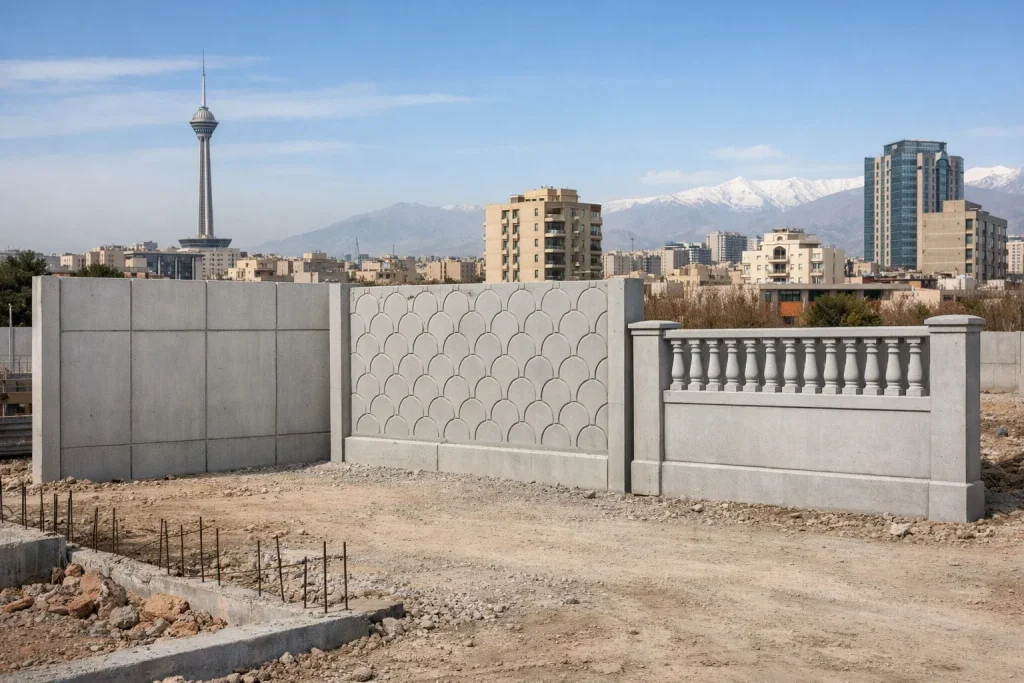 مقایسه دیوار بتنی