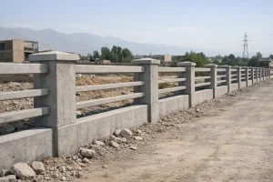 دیوار نرده‌ای بتنی